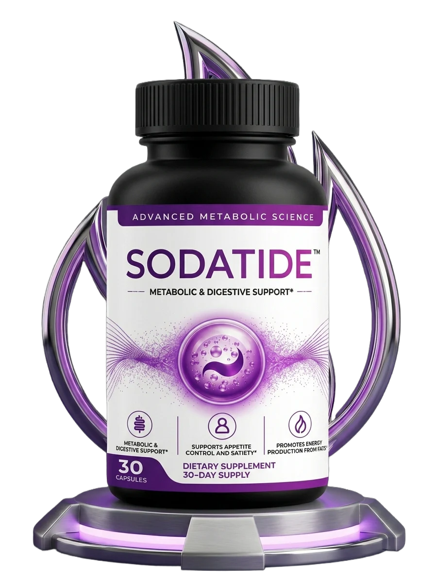 Sodatide metabolic and digestive support supplement bottle